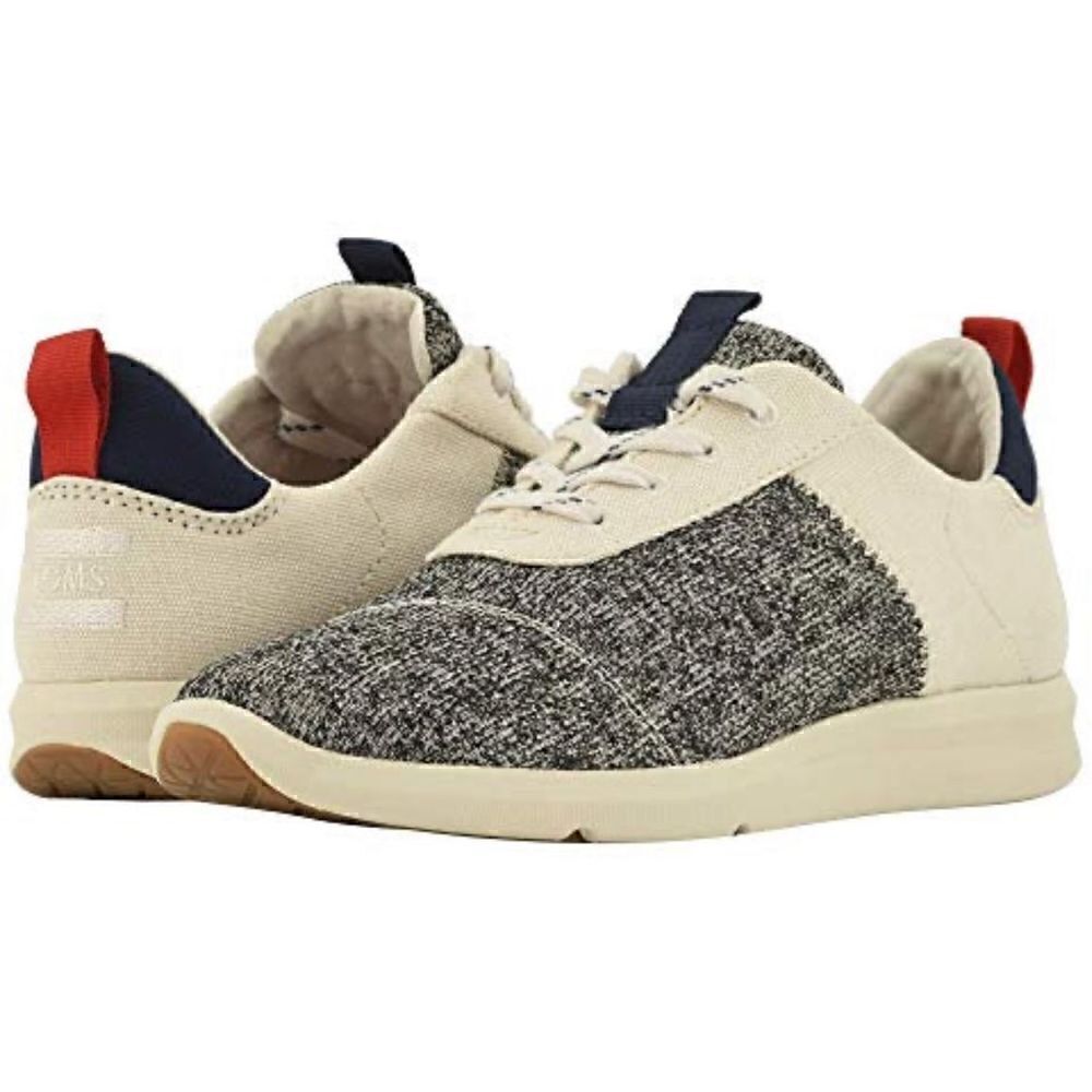 Toms Cabrillo Birch Canvas Knit Sneakers Womens Size 6.5 Gray Beige Shoes NEW